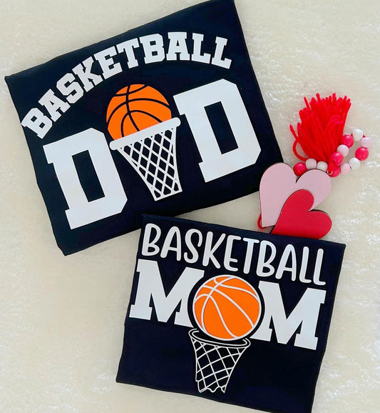 Basketball Dad & Mom Tshirt or Crewneck